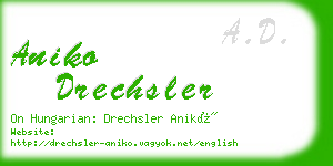 aniko drechsler business card